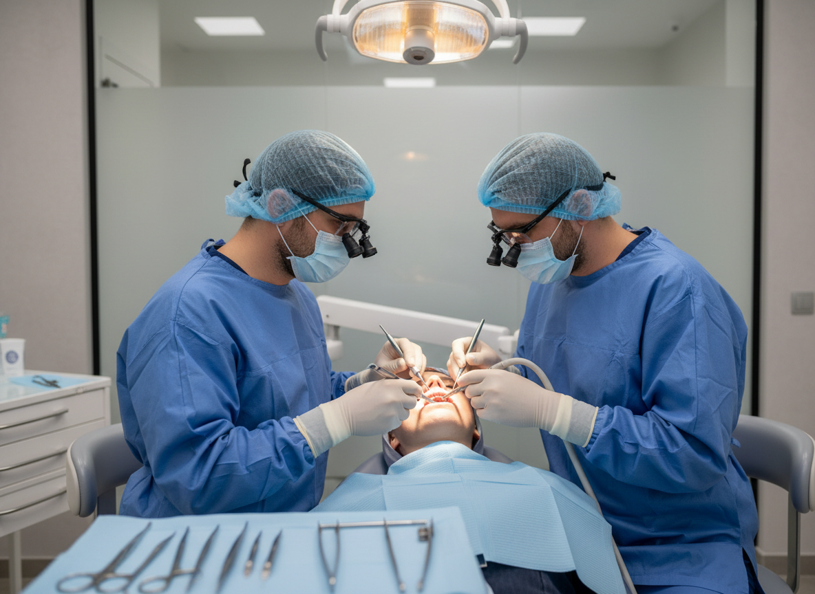 Dlutowanie zeba osmego osemki