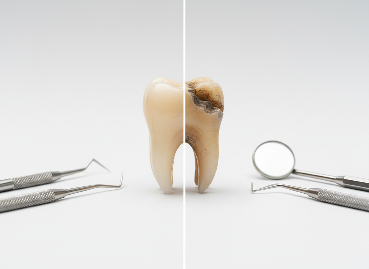 Odbudowa korony zniszczonego zeba